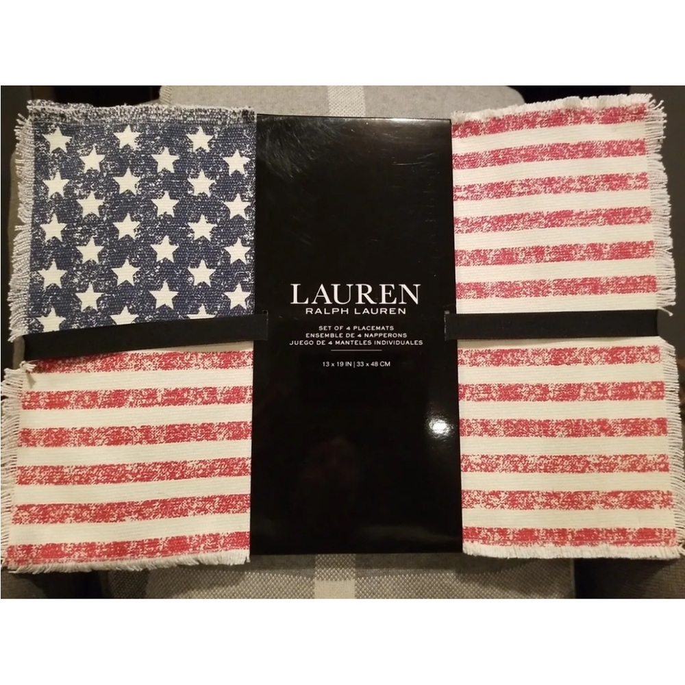 Brand new set of 4 American flag placemats